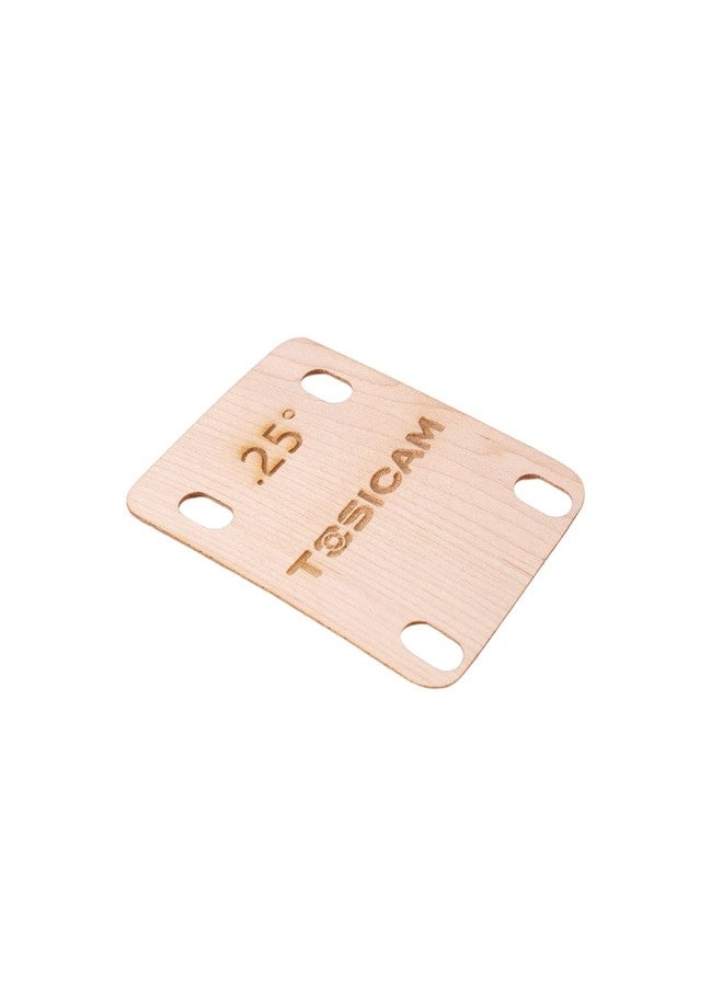 TOSICAM 3pcs Guitar Neck Shims Shim Made of Canada Solid Maple Wooden, For Bolt-on Neck Bolts, Shaped 0.25 0.5 1 Degree (0.25 0.5 1 Degree) - Image 4