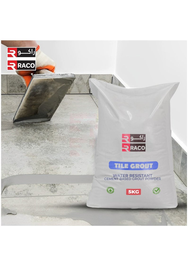 RACO Cement Tile Grout for Filling Tile Joints 5KG WHITE - Image 4