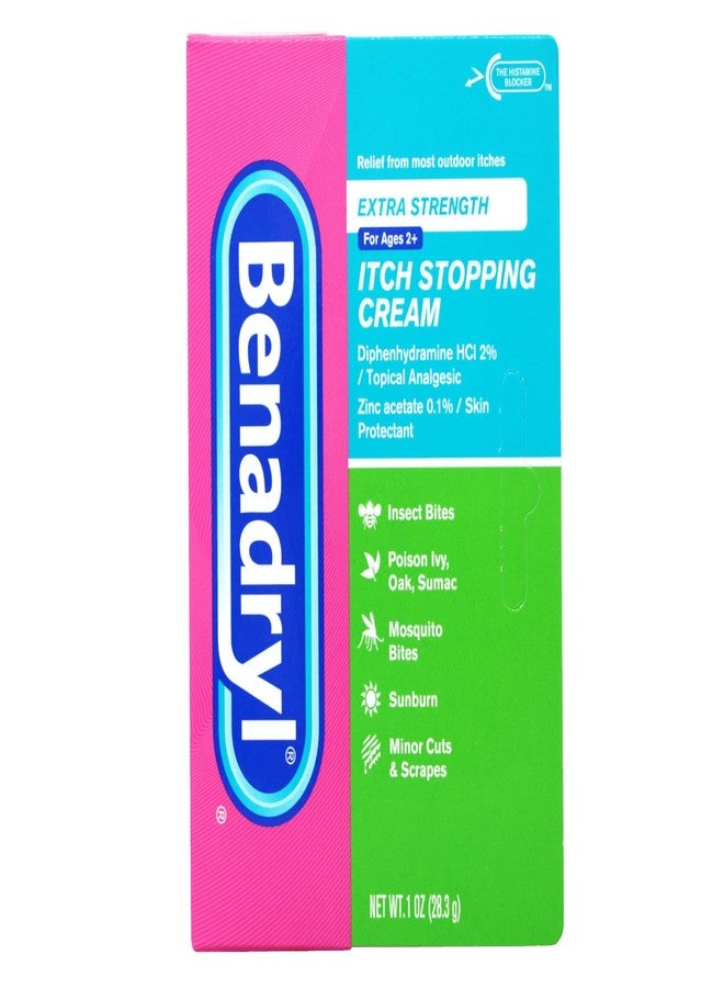 Benadryl Itch Stopping Cream Extra Strength 1 Ounce each, Pack of 4 - Image 2