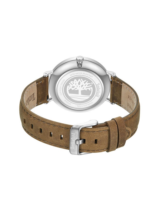 Timberland Men Rangeley Blue Dial Leather Strap Multifunction Watch for Men, 42mm - Image 3