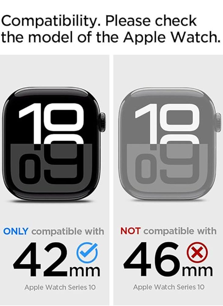 Spigen Rugged Armor Pro for Apple Watch Series 10 (42mm) Case with Band - Matte Black  - Image 2