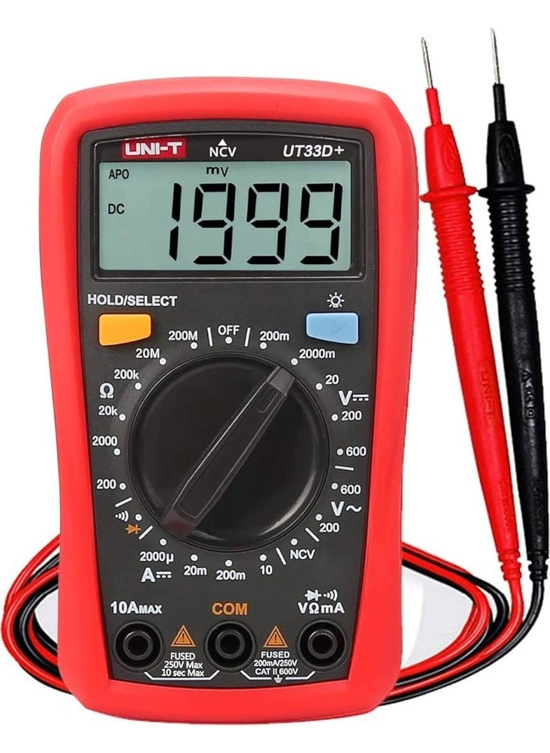UniT - Uni-T UT33D+ 600V 10A Digital Multimeter - Image 1