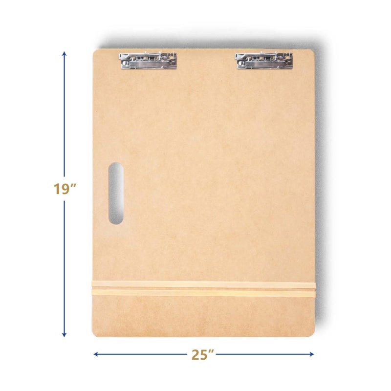 Falling in Art 19x25 Sketch Board, Drawing Tote Board for Artists with Sturdy Clip and Rubber Bands, Portable Art Clipboard for Classroom and Studio Drawing - Image 2