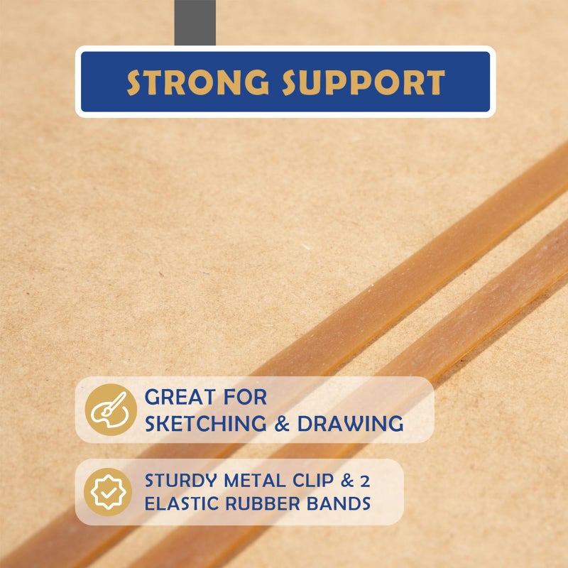 Falling in Art 19x25 Sketch Board, Drawing Tote Board for Artists with Sturdy Clip and Rubber Bands, Portable Art Clipboard for Classroom and Studio Drawing - Image 4