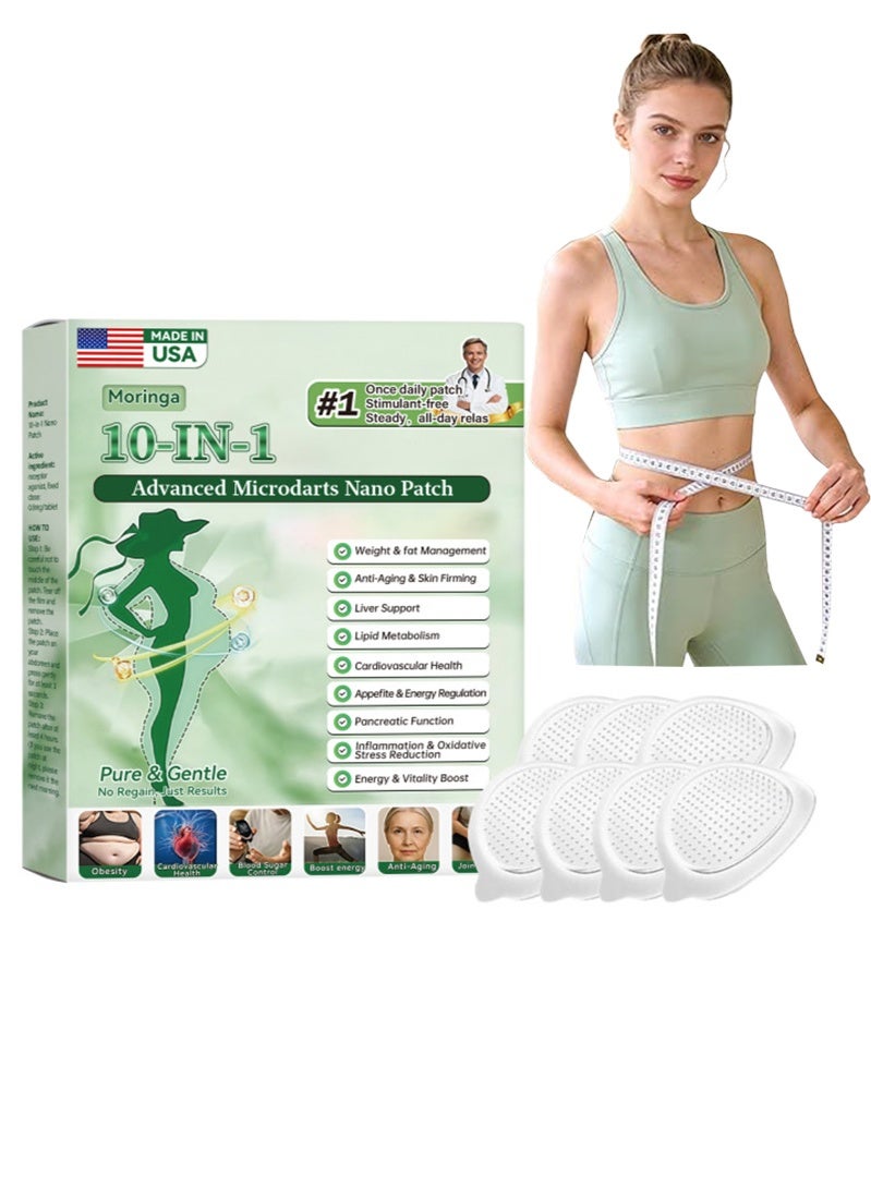مورينجا مورينغا التصحيح,مورينغا المهنية الجديدة 10-في-1 نانو Microdarts التصحيح,تصحيحات بربرين جديدة,تصحيحات نحيفة للجسم الطبيعي للنساء والرجال,مناسبة لجميع أنواع الجلد (مربع واحد) - Image 1