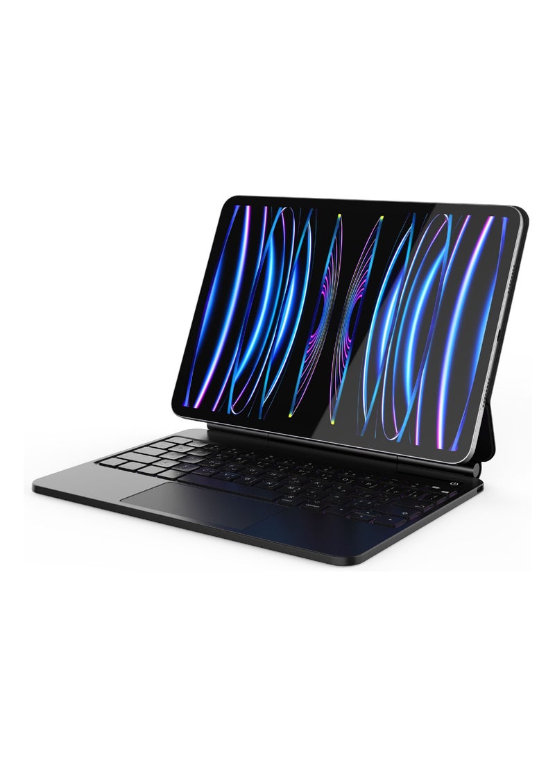 blupebble - Magic Folio Detachable Magnetic Keyboard with Large Precision Trackpad, Full-Size Backlit Keyboard Designed for iPad Pro 4th Gen 11 inch and iPad Air 5th Gen 10.9 inch - Image 1