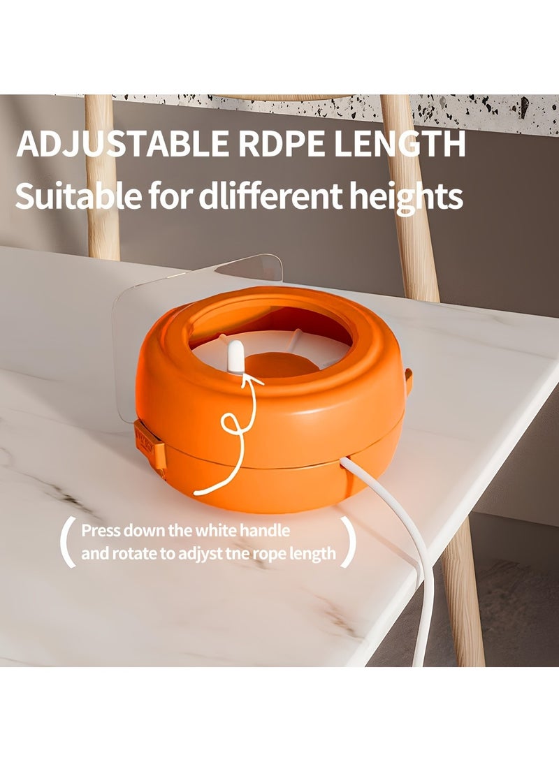 AROAQ Professional Badminton Trainer Kit with Adjustable String and Drawstring Storage Bag Durable PVC Material Perfect for Indoor And Outdoor Practice Orange - Image 2