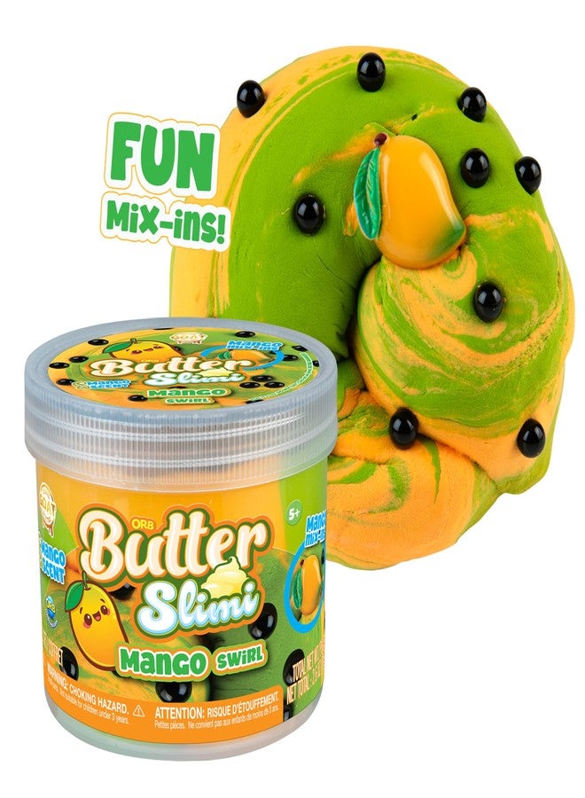 The Orb Factory ORB Goat Fluffy Butter Slime Fruit Salad 3 Pack Kit - Smooth, Soft, Fluffy Scented Dragon Fruit, Mango, Rainbow Swirl ORB Butter Slimes for Kids - Party Favors, Gifts with Resealable Slime Containers - Image 3