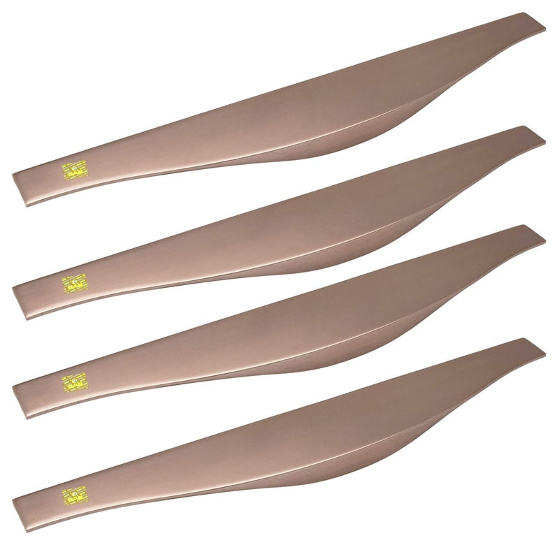 RAB Aluminum Handle for Kitchen and Office Drawer/Cabinet/Door/Wardrobe Profile Handle Pack of 4 (Code:- Hand F 125, Finish:- Rose Gold, Size:- 6") - Image 1