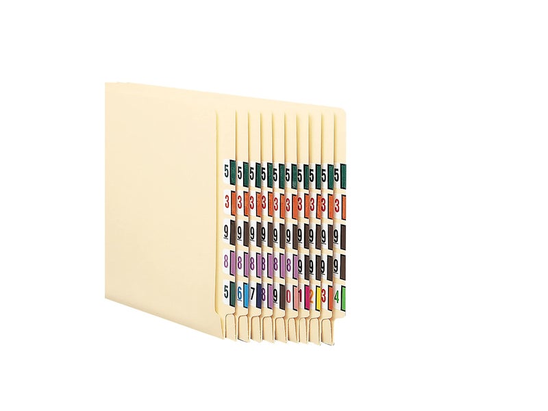 Smead BCCRN Bar-Style Color-Coded Numeric Label, 6, Label Roll, Blue, 500 Labels per Roll (67376) - Image 2