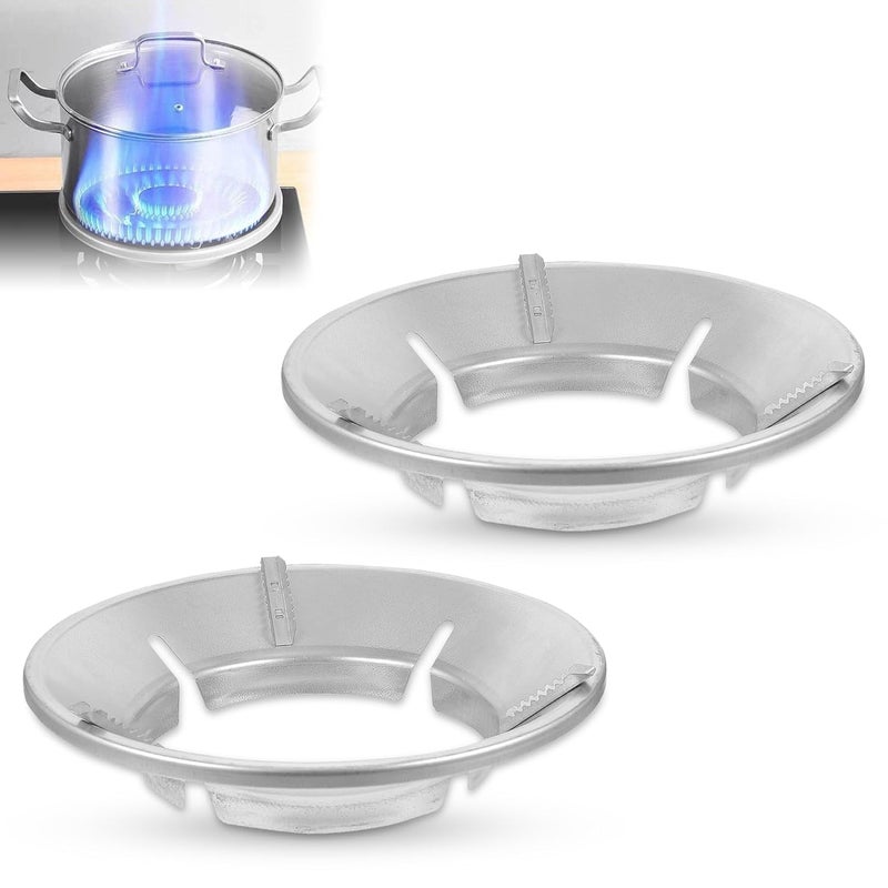 GLUN® ® 2 Piece Pack Gas Saver Dish Burner Stand, Non-Rusting Material, Energy Saving Gas Stove Burner Stand Wind & Energy Saving Stand - Image 1