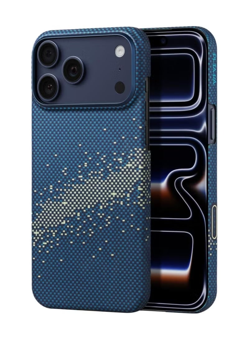 كارنييل جراب iPhone 17 Pro مقاس 6.3 بوصة مع زر للتحكم في الكاميرا، متوافق مع MagSafe، غطاء واقٍ فائق النحافة، مصنوع من ألياف الأراميد 1500D، حماية من السقوط بدرجة عسكرية، شعور باللمس بدون جراب - درب التبانة - Image 3