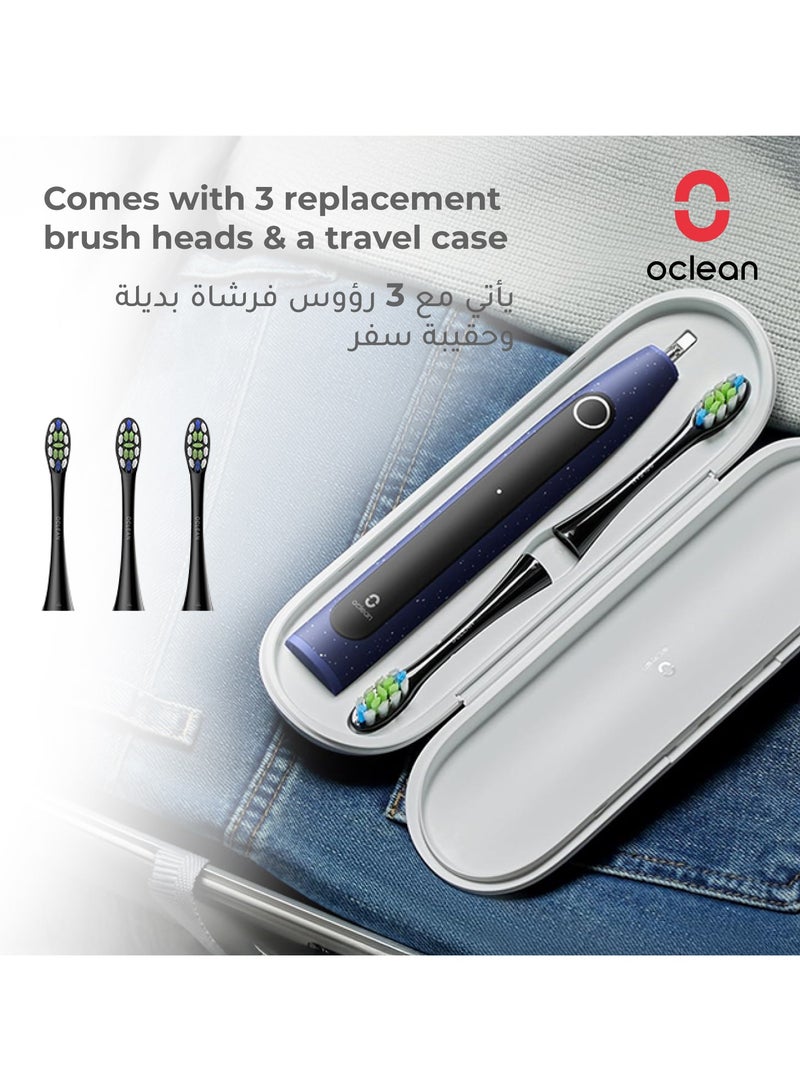 Oclean X Lite Smart Sonic Electric Toothbrush Travel Set — Blue — Smart Screen Feedback – 72 , 000 Movements - Image 4