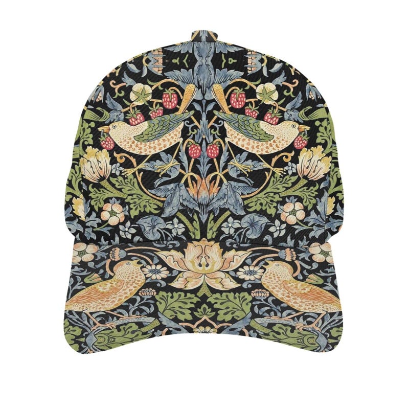 DJTRRF Vintage Green Yellow Birds Floral Baseball Cap Dad Hats All-Over Print Accessory 100% Polyester Adjusts to Fit Most - Image 2
