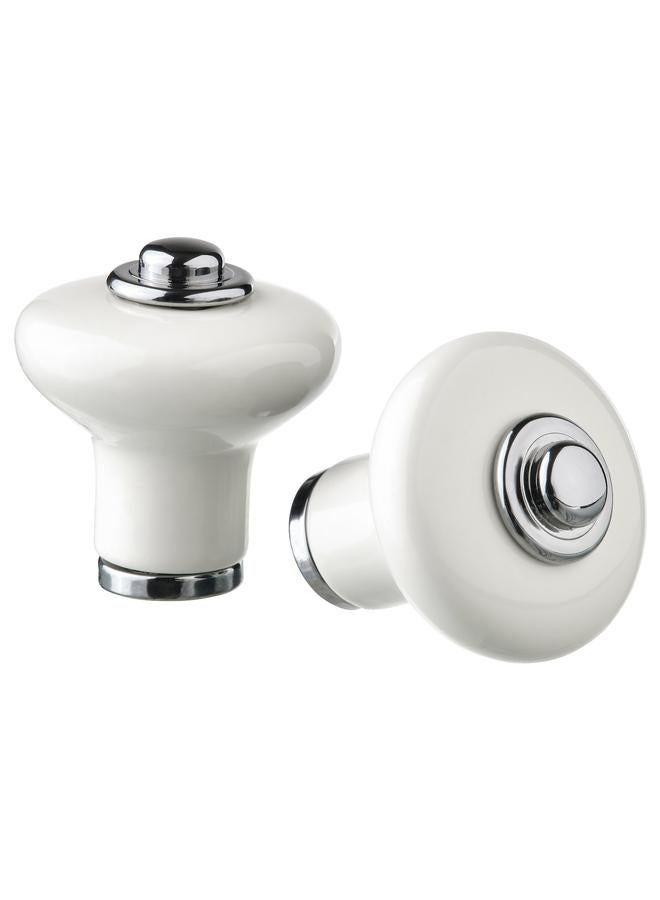 Zaboon Knob, Off-White/Chrome-Plated, 23 Mm - Image 1
