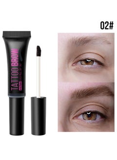 Smile Tattoo Brow Tint Easy Peel Off Tint - Eyebrow Gel with Mascara Brush and Three Eyebrow Shapes Waterproof Sweatproof 3 Days Long Lasting Peel Off Tattoo Brow Gel Medium Brown #02  - Image 2