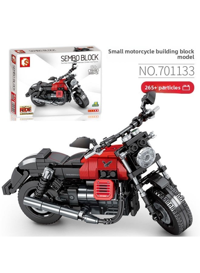 Senbao Technology Series Motorcycle Car Compatible With Lego Small Particles Children's Puzzle Assembling Building Blocks Boys' Toys-Color:701133 Motorcycle Goodace Carbon  - Image 1