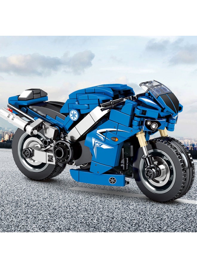 Senbao Technology Series Motorcycle Car Compatible With Lego Small Particles Children's Puzzle Assembling Building Blocks Boys' Toys-Color:701133 Motorcycle Goodace Carbon  - Image 4