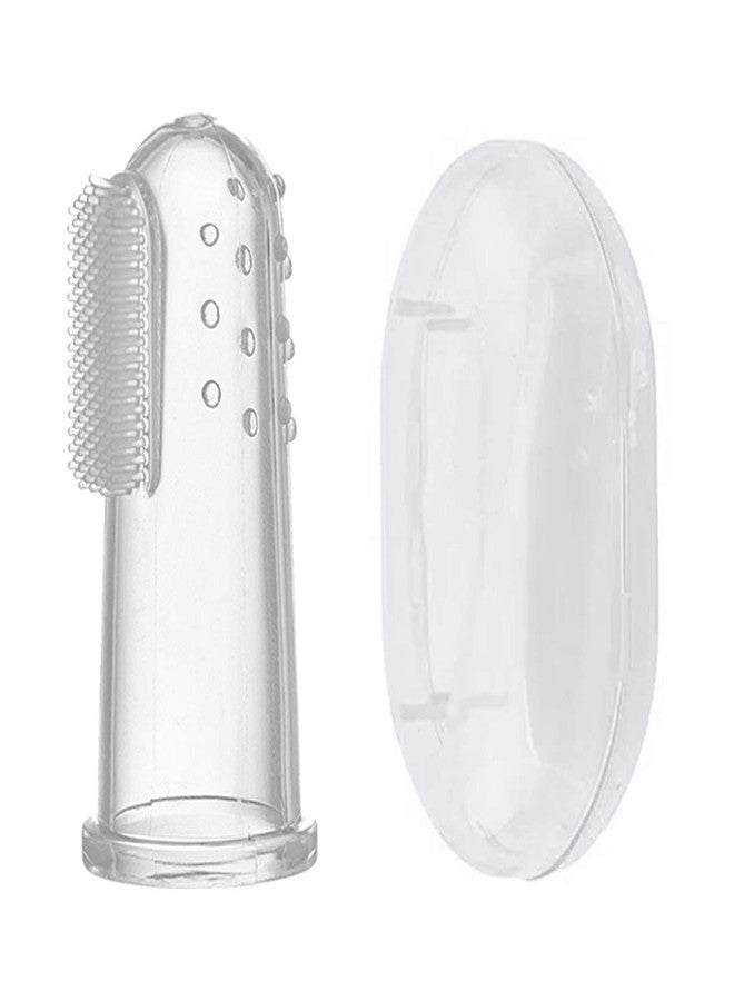 RRJ Silicone Finger Brush with Carry Case Baby Finger Tooth Brush(3 Months to 3 Years) -Pack of 1 - Image 1