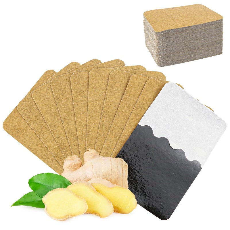 YOLUFER 100 Packs Ginger PadHerbal Ginger PatchesTraditional Medicine Herbal Paste for Body