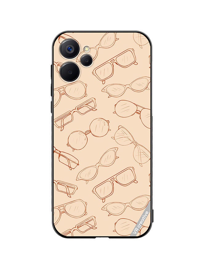 VR CREATIVE Protective Case Cover For Realme 9i 5G Sketch Eyeglasses Design Multicolour - Image 1