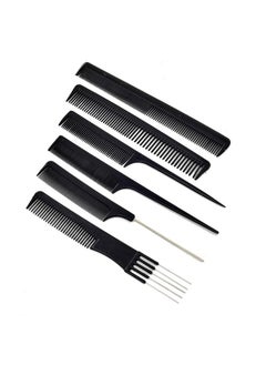 Maahal Maahal 10pcs Professional Salon Hairstyle Combs Set for Hairdresser Barbers Black  - Image 4