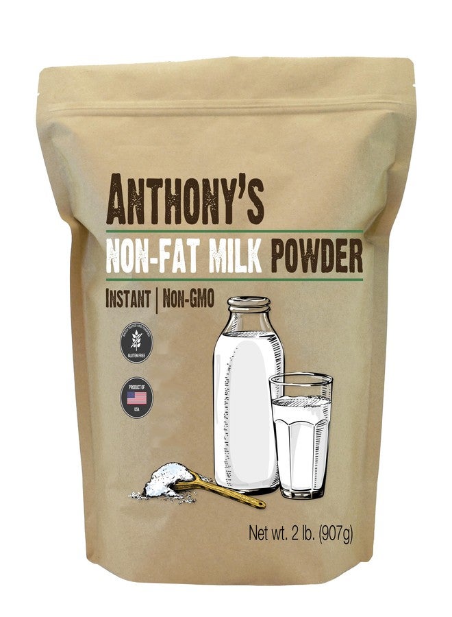 Anthony's Non Fat Milk Powder, 2 lb, Instant, Gluten Free & Non GMO - Image 1