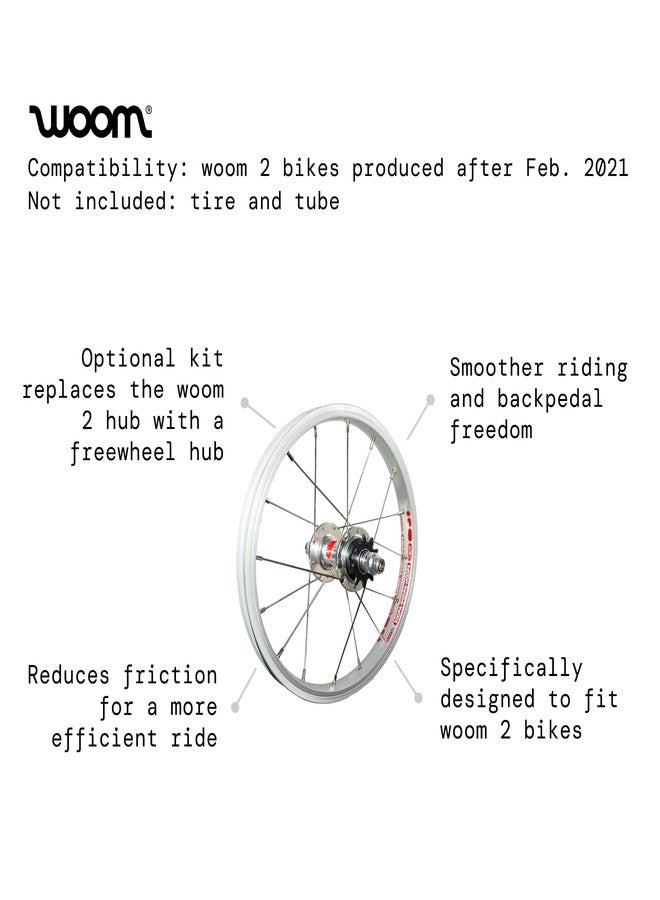woom 2 Freewheel Kit, Optional Freewheel Hub Conversion Kit for Improved Riding Dynamics for Youth & Child’s Bicycles - Image 2