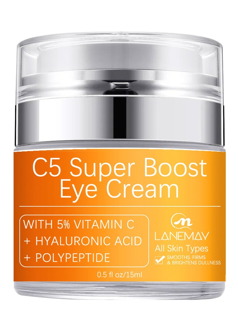 Super Boost Eye Cream, Vitamin C Hyaluronic Acid Polypeptide ,  Dark Circles And Puffiness, Anti-Aging Caffeine, Brightens, Reduces Puffiness, Dark Circles, And Fine Lines, Eye Treatment 15ml - pzsku/ZCDDFBB97373B31408E3BZ/45/_/1717989264/77a2b7a2-f7da-40b9-880e-d4176b7cc43b