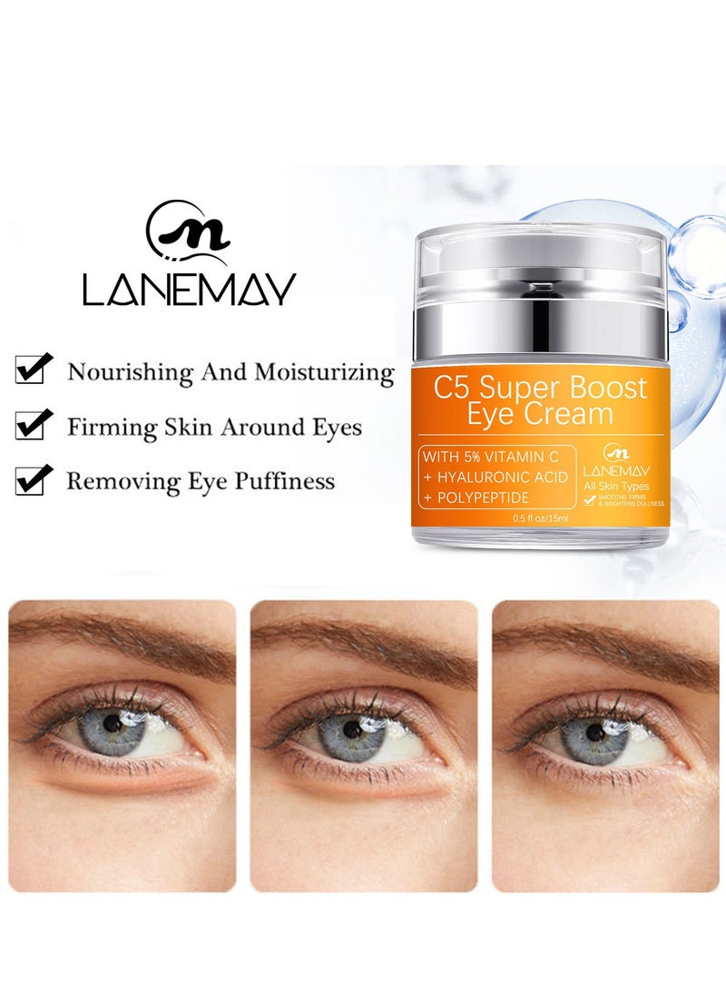 Super Boost Eye Cream, Vitamin C Hyaluronic Acid Polypeptide ,  Dark Circles And Puffiness, Anti-Aging Caffeine, Brightens, Reduces Puffiness, Dark Circles, And Fine Lines, Eye Treatment 15ml - pzsku/ZCDDFBB97373B31408E3BZ/45/_/1717989274/fe67d7e2-0212-463e-937d-96b3ad0508a9