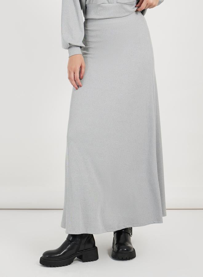 Styli Ribbed Knit Hooded Top & Maxi Skirt Co-Ords  - Image 4
