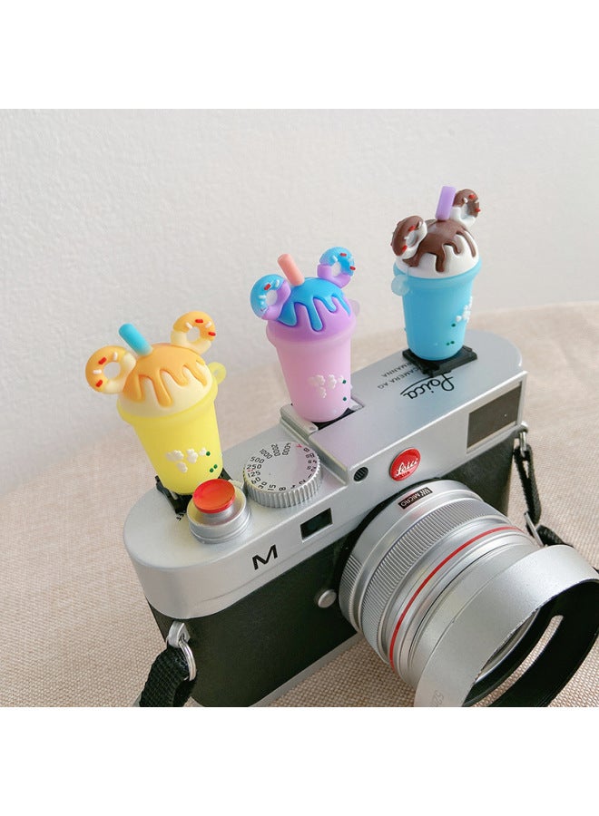 Milk Tea Hot Boot Cover SLR Camera For Canon Sony A7m3 Micro Single Fuji Xt Nikon Decorative Accessories Creative-Color: - Image 2