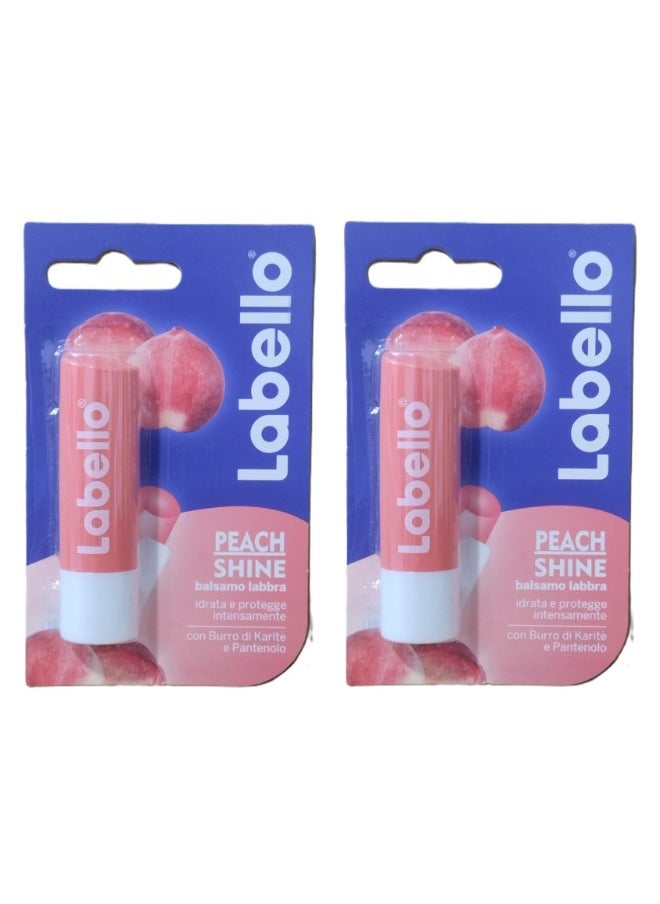 2 Pcs Labello Peach Shine Lip Balm 4.8Gm - pzsku/ZCDDFE5554A415C551068Z/45/_/1740585628/07d50b9c-8e1c-4c43-8beb-5a2e580a8adb