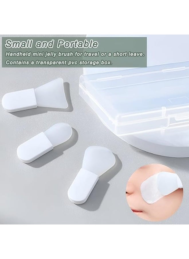 فرش سيليكون لوضع قناع الوجه، ملاعق مكياج صغيرة سهلة الاستخدام، أدوات معالجة الطين لقناع تجميل الوجه، مجموعة من 3 فرش سيليكون ناعمة - Image 2