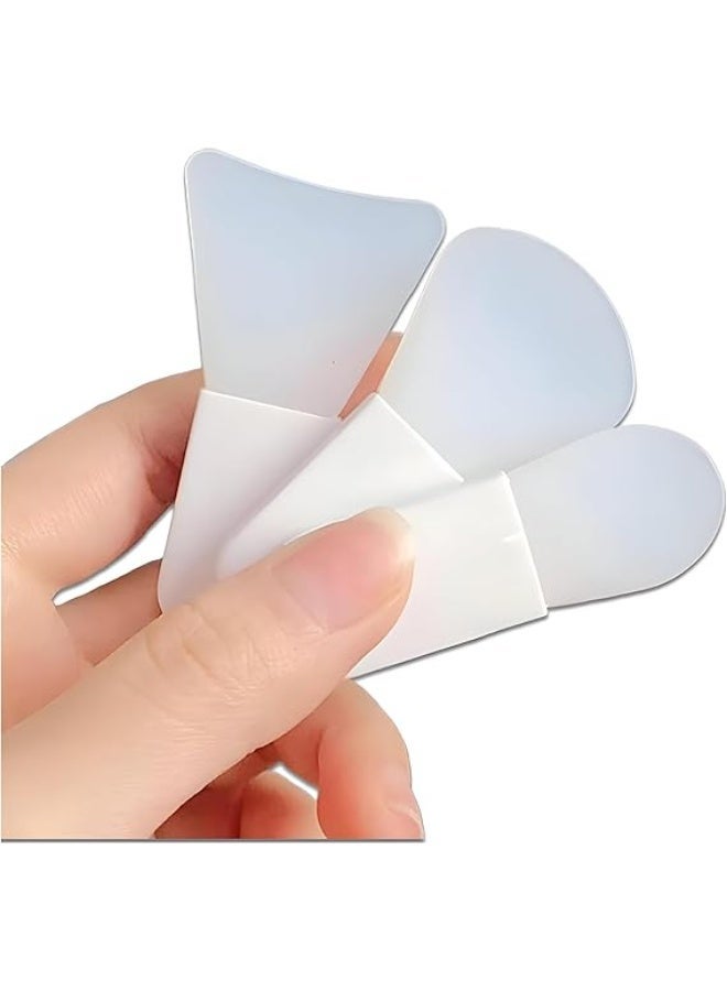 فرش سيليكون لوضع قناع الوجه، ملاعق مكياج صغيرة سهلة الاستخدام، أدوات معالجة الطين لقناع تجميل الوجه، مجموعة من 3 فرش سيليكون ناعمة - Image 1