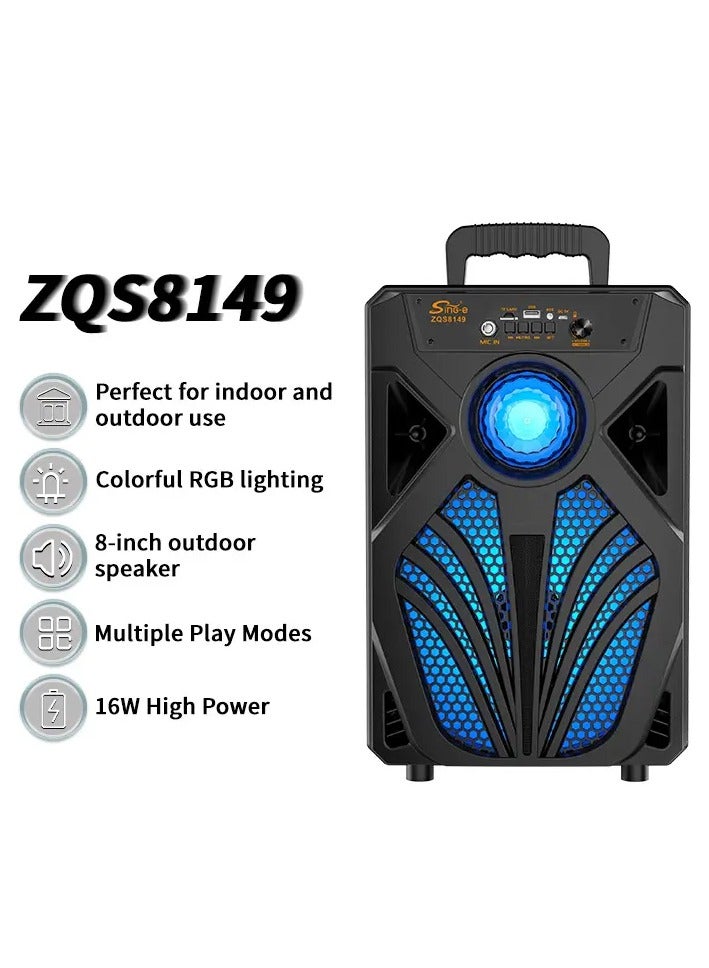 singe Wireless Bluetooth Speaker, Stereo Sound, FM Radio, TF Memory, USB Input, Mic Input rechargeable - Image 3