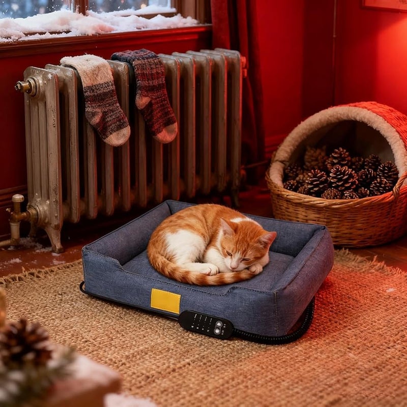 وسادة تدفئة للحيوانات الأليفة عبر USB مع مؤقت و4 درجات حرارة للكلاب والقطط في الداخل خلال برد الشتاء - Image 3