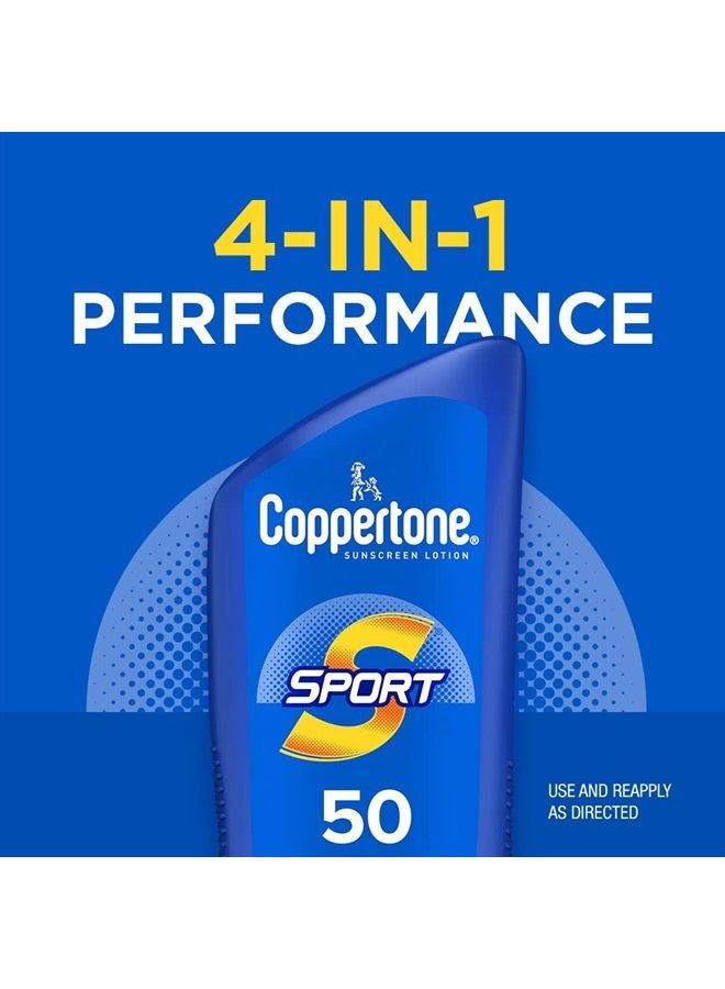Coppertone SPORT Sunscreen SPF 50 Lotion, Water Resistant Sunscreen, Body Sunscreen Lotion, 7 Fl Oz - Image 3