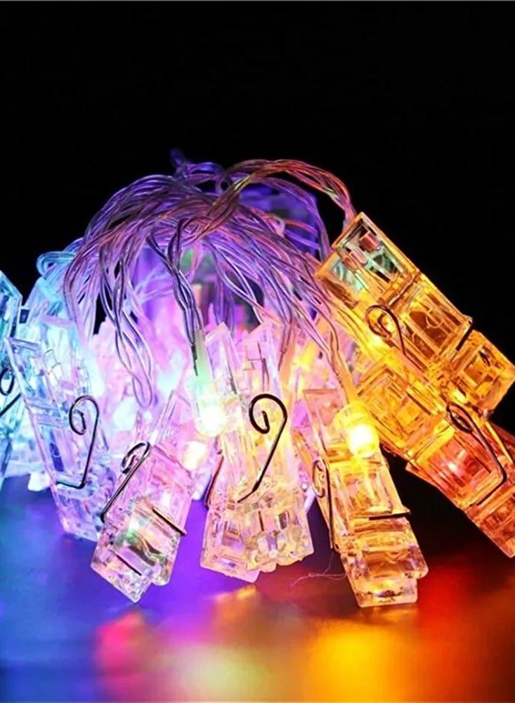 Multicolor led strip light for decoration clothes pins for hanging pictures - Image 3