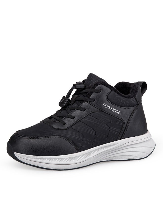 Men Women Cotton Shoes with Fleece Lining Warm Winter High-Top Boots Outdoor Running Sports Shoes for Parents and the Elderly - Image 1
