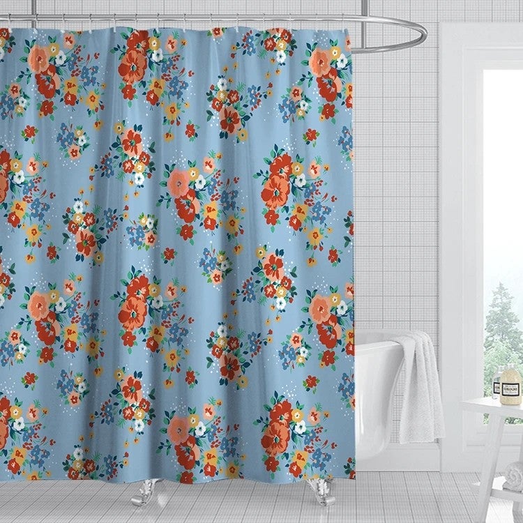 Y&D Christmas Shower Curtain Set for Bathroom Polyester Shower Curtains and Bath Mats Shower Curtain Hotel - Image 5