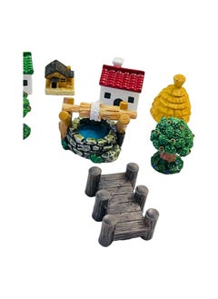 Krisah Krisah Pack of 12 pcs Resin Foam Miniature Doll House Garden Decorative X Small Multi Color Mix Items  - Image 3