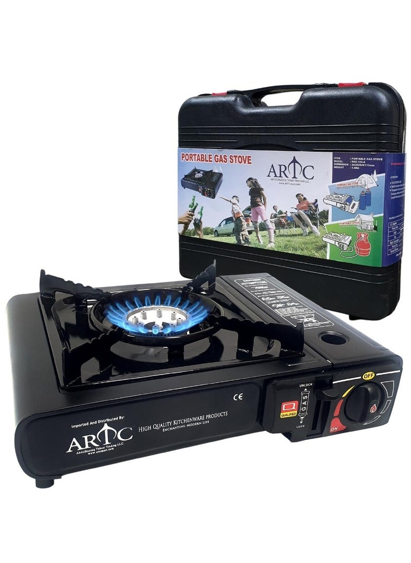 ARTC 2 In 1 Single Burner Portable Gas Stove Cooker Camping Oven Bbq Bistro  - Image 1