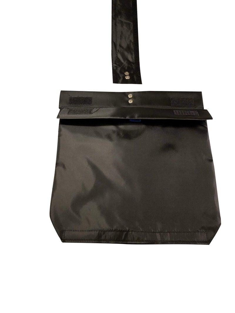 Inspired Comforts Urine Catheter Bag Cover with Snap on Pipe Cover & Hanging Strap | Easy Access | Secure & Discreet | Men & Women | 2000ml | Black - Image 4