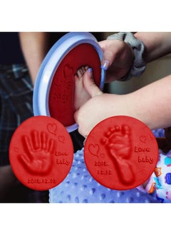 Thoraya DIY Baby Care Hand Foot Inkpad Handprint Footprint Fingerprint 7 Color Soft Clay Fluffy Foam Supplies Antistress Kids Toys for Children  - Image 2
