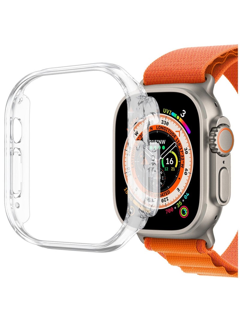 موكوم جراب ساعة Apple Watch Ultra 49mm شفاف من البولي يوريثان المقاوم للسقوط - Image 1