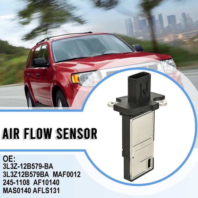 RLP Mass Air Flow Sensor MAF Sensor Compatible with Ford Escape Expedition Explorer F150 F250 F350 Lincoln MKX MKZ Navigator Town Car Mercury Mariner Mountaineer Replaces 3L3Z-12B579-BA MAF0012 - Image 4