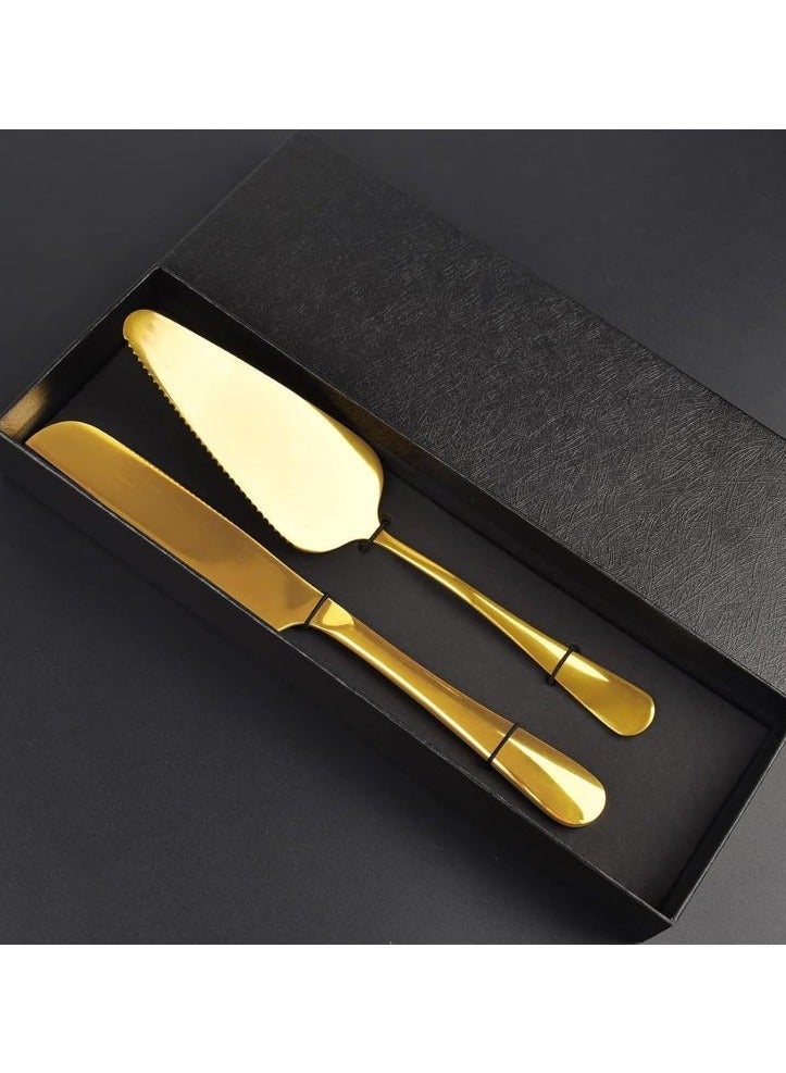 KIIUMI Cake Serving Set Wedding Cake Knife and Server Set Cake Cutting Utensils Stainless Steel Cake Cutter Serrated Cake Knife Professional Dessert Server for Cake Cheese Pie Pizza - Image 5