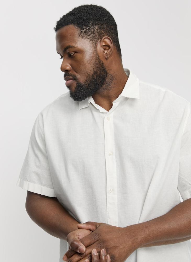 JACK & JONES Plus Size Regular Fit Half Sleeve Shirt - Image 1