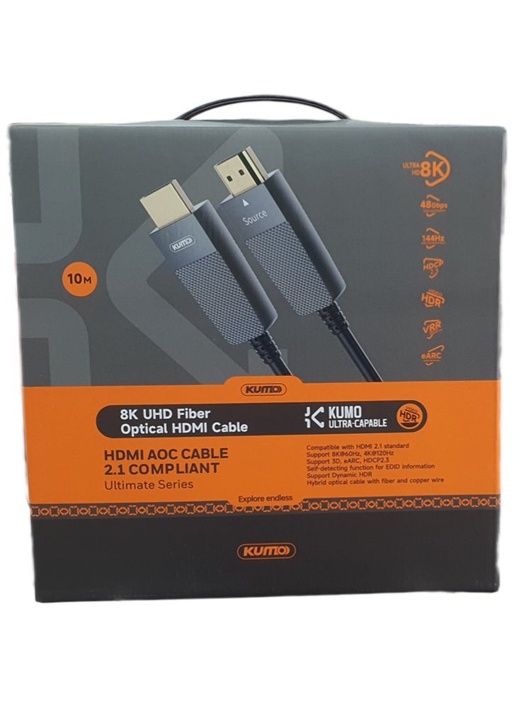 Kumo HDMI FIBER OPTIC CABLE 8K@60Hz 10M (4.5 mm OD) KUMO - Image 3